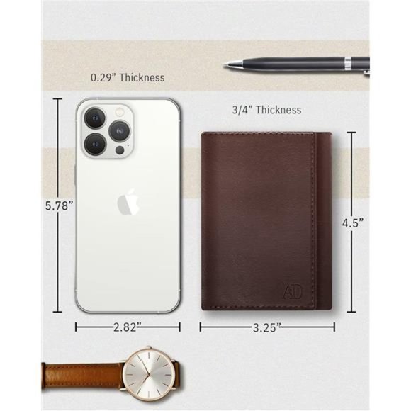 Trifold Wallets for Men - Slim RFID Blocking Wallet for Securing Personal Data - Picture 2 of 6